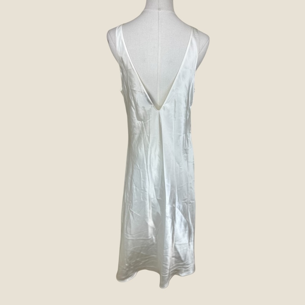Jones of New‎ York size large white slip mini dress w lace accent - Picture 4 of 15